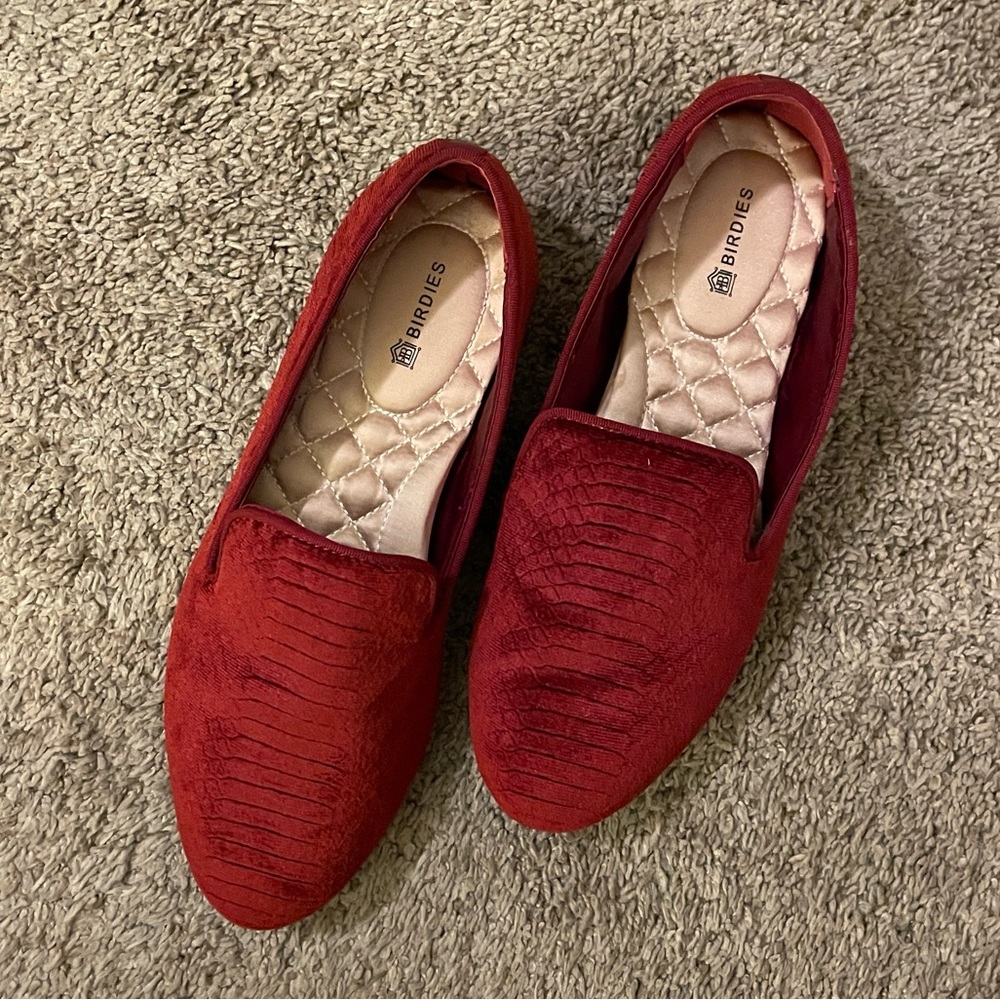 Birdies Starling Mule - Embossed Python Velvet